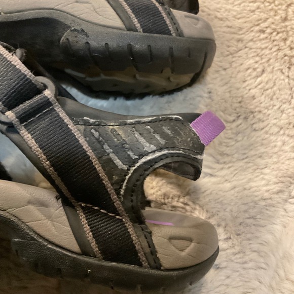 Teva Tierra Sport Sandals Size 8 Black Gray Purple Accent Hiking Water Womens - Picture 6 of 10